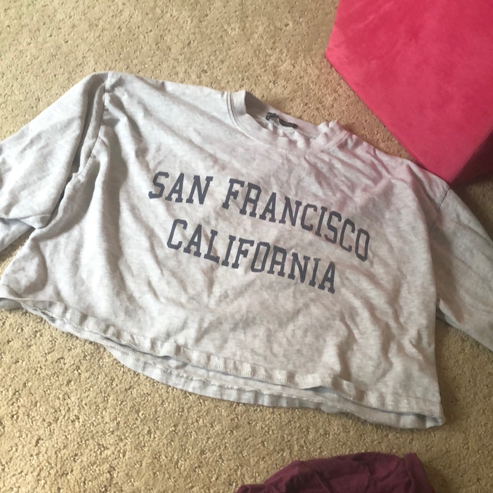 Brandy Melville cropped longe sleeve top